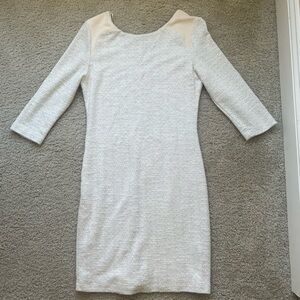NWOT Tart Textured Tweed Winter White Dress M
